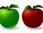 Apples red and green 
